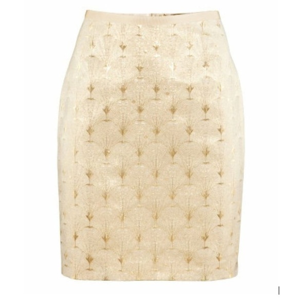 H&M Dresses & Skirts - NWOT - Gold Jacquard Skirt